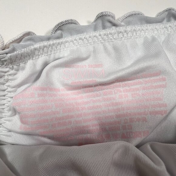 Victoria Secret Large L Bikini Bottom Ruffle Cheeky Ruched Back Wavy Zebra - Picture 8 of 8